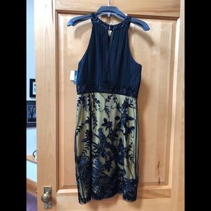 Black & yellow cocktail dress